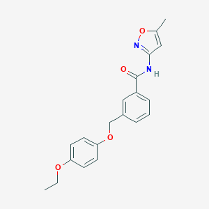molecular formula C20H20N2O4 B279767 3-[(4-ethoxyphenoxy)methyl]-N-(5-methyl-1,2-oxazol-3-yl)benzamide 
