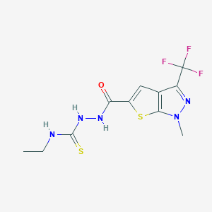 N-ethyl-2-{[1-methyl-3-(trifluoromethyl)-1H-thieno[2,3-c]pyrazol-5-yl]carbonyl}-1-hydrazinecarbothioamide