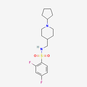 N-((1-cyclopentylpiperidin-4-yl)methyl)-2,4-difluorobenzenesulfonamide