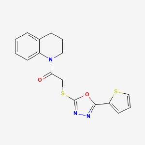 1-(3,4-Dihydro-2H-quinolin-1-yl)-2-(5-thiophen-2-yl-[1,3,4]oxadiazol-2-ylsulfanyl)-ethanone