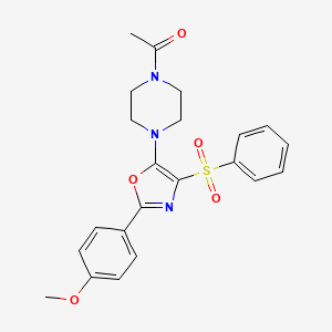 1-(4-(2-(4-Methoxyphenyl)-4-(phenylsulfonyl)oxazol-5-yl)piperazin-1-yl)ethanone