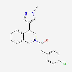 2-(4-chlorophenyl)-1-(4-(1-methyl-1H-pyrazol-4-yl)-3,4-dihydroisoquinolin-2(1H)-yl)ethanone