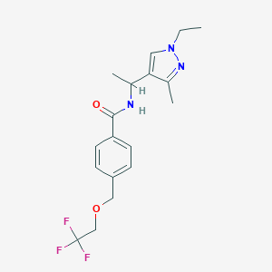 N-[1-(1-ethyl-3-methyl-1H-pyrazol-4-yl)ethyl]-4-[(2,2,2-trifluoroethoxy)methyl]benzamide