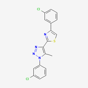 4-(3-chlorophenyl)-2-(1-(3-chlorophenyl)-5-methyl-1H-1,2,3-triazol-4-yl)thiazole
