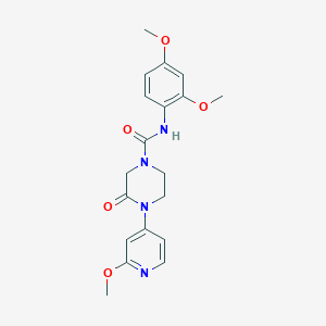 N-(2,4-Dimethoxyphenyl)-4-(2-methoxypyridin-4-yl)-3-oxopiperazine-1-carboxamide
