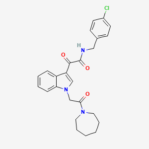 2-(1-(2-(azepan-1-yl)-2-oxoethyl)-1H-indol-3-yl)-N-(4-chlorobenzyl)-2-oxoacetamide