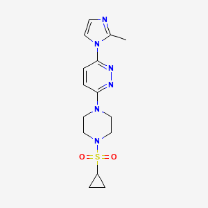3-(4-(cyclopropylsulfonyl)piperazin-1-yl)-6-(2-methyl-1H-imidazol-1-yl)pyridazine