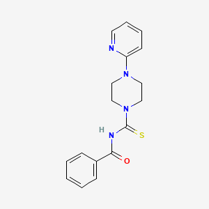 molecular formula C17H18N4OS B2797725 N-(4-吡啶-2-基哌嗪-1-甲硫酰基)苯甲酰胺 CAS No. 496054-72-9