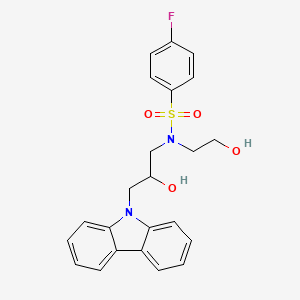 N-[3-(9H-carbazol-9-yl)-2-hydroxypropyl]-4-fluoro-N-(2-hydroxyethyl)benzenesulfonamide