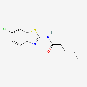 N-(6-chloro-1,3-benzothiazol-2-yl)pentanamide
