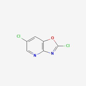 molecular formula C6H2Cl2N2O B2797738 2,6-Dichlorooxazolo[4,5-b]pyridine CAS No. 1211529-07-5
