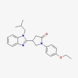 1-(4-ethoxyphenyl)-4-[1-(2-methylpropyl)-1H-1,3-benzodiazol-2-yl]pyrrolidin-2-one