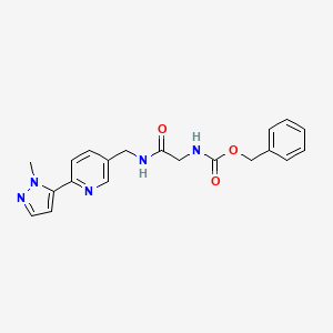 molecular formula C20H21N5O3 B2797748 benzyl (2-(((6-(1-methyl-1H-pyrazol-5-yl)pyridin-3-yl)methyl)amino)-2-oxoethyl)carbamate CAS No. 2034613-78-8