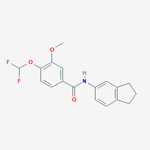 molecular formula C18H17F2NO3 B279775 4-(difluoromethoxy)-N-(2,3-dihydro-1H-inden-5-yl)-3-methoxybenzamide 