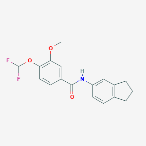 4-(difluoromethoxy)-N-(2,3-dihydro-1H-inden-5-yl)-3-methoxybenzamide