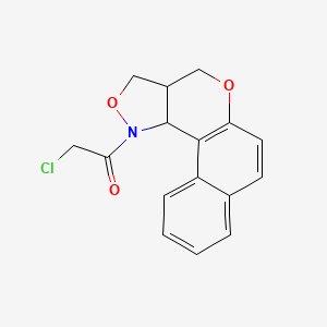 molecular formula C16H14ClNO3 B2797751 1-[3a,11c-二氢-3H-苯并[5,6]色诺[4,3-c]异噁唑-1(4H)-基]-2-氯-1-乙酮 CAS No. 477853-77-3