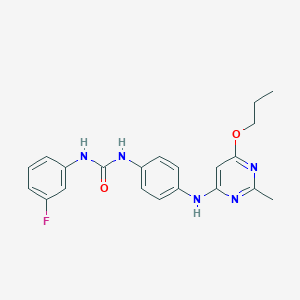 1-(3-Fluorophenyl)-3-(4-((2-methyl-6-propoxypyrimidin-4-yl)amino)phenyl)urea