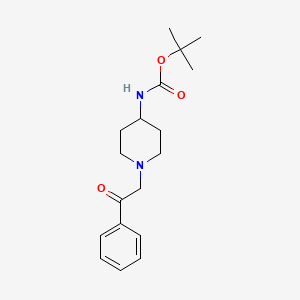 molecular formula C18H26N2O3 B2797763 tert-Butyl 1-(2-oxo-2-phenylethyl)piperidin-4-ylcarbamate CAS No. 913574-88-6