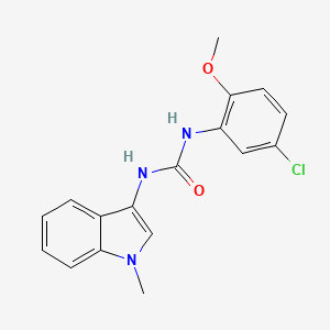 molecular formula C17H16ClN3O2 B2797773 1-(5-氯-2-甲氧基苯基)-3-(1-甲基-1H-吲哚-3-基)脲 CAS No. 941987-94-6