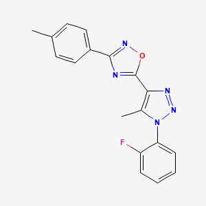 5-[1-(2-fluorophenyl)-5-methyl-1H-1,2,3-triazol-4-yl]-3-(4-methylphenyl)-1,2,4-oxadiazole