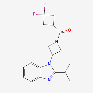 (3,3-Difluorocyclobutyl)-[3-(2-propan-2-ylbenzimidazol-1-yl)azetidin-1-yl]methanone