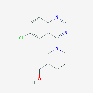 molecular formula C14H16ClN3O B2797797 [1-(6-Chloroquinazolin-4-yl)piperidin-3-yl]methanol CAS No. 2322220-60-8