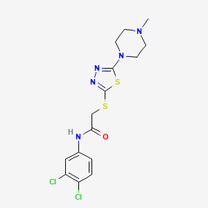 N-(3,4-dichlorophenyl)-2-((5-(4-methylpiperazin-1-yl)-1,3,4-thiadiazol-2-yl)thio)acetamide
