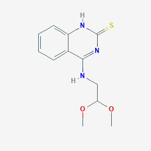molecular formula C12H15N3O2S B2797799 4-((2,2-dimethoxyethyl)amino)quinazoline-2(1H)-thione CAS No. 443348-19-4