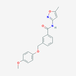 molecular formula C19H18N2O4 B279780 3-[(4-methoxyphenoxy)methyl]-N-(5-methyl-3-isoxazolyl)benzamide 