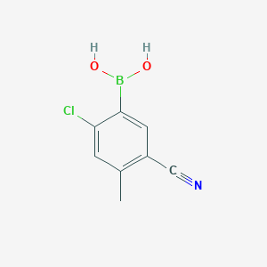 molecular formula C8H7BClNO2 B2797800 (2-Chloro-5-cyano-4-methylphenyl)boronic acid CAS No. 1393536-50-9