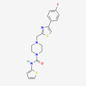 molecular formula C19H19FN4OS2 B2797812 4-((4-(4-fluorophenyl)thiazol-2-yl)methyl)-N-(thiophen-2-yl)piperazine-1-carboxamide CAS No. 1171626-31-5