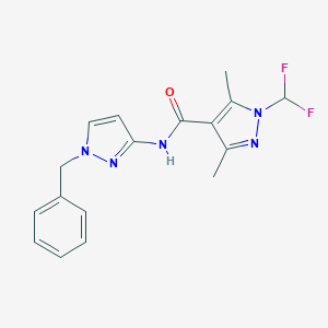 molecular formula C17H17F2N5O B279783 N-(1-benzyl-1H-pyrazol-3-yl)-1-(difluoromethyl)-3,5-dimethyl-1H-pyrazole-4-carboxamide 