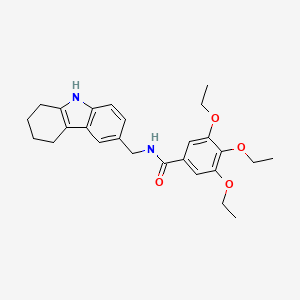 molecular formula C26H32N2O4 B2797837 3,4,5-triethoxy-N-(6,7,8,9-tetrahydro-5H-carbazol-3-ylmethyl)benzamide CAS No. 852138-27-3