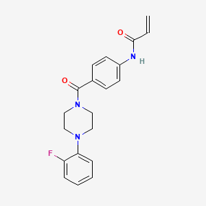 molecular formula C20H20FN3O2 B2797842 N-{4-[4-(2-氟苯基)哌嗪-1-甲酰基]苯基}丙-2-烯酰胺 CAS No. 2270918-38-0