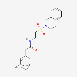 2-(adamantan-1-yl)-N-[2-(1,2,3,4-tetrahydroisoquinoline-2-sulfonyl)ethyl]acetamide