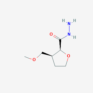 molecular formula C7H14N2O3 B2797853 (2S,3S)-3-(Methoxymethyl)oxolane-2-carbohydrazide CAS No. 1932780-80-7