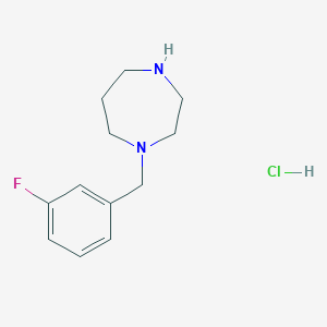 molecular formula C12H18ClFN2 B2797854 1-(3-Fluorobenzyl)-1,4-diazepane hydrochloride CAS No. 1353965-37-3