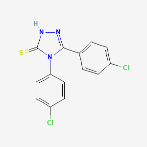 molecular formula C14H9Cl2N3S B2797864 4,5-Bis(4-chlorophenyl)-4h-1,2,4-triazole-3-thiol CAS No. 31405-28-4