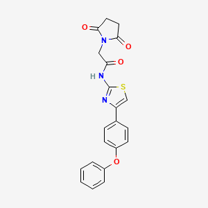 2-(2,5-dioxopyrrolidin-1-yl)-N-[4-(4-phenoxyphenyl)-1,3-thiazol-2-yl]acetamide