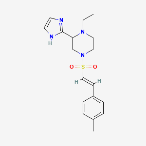 1-Ethyl-2-(1H-imidazol-2-yl)-4-[(E)-2-(4-methylphenyl)ethenyl]sulfonylpiperazine