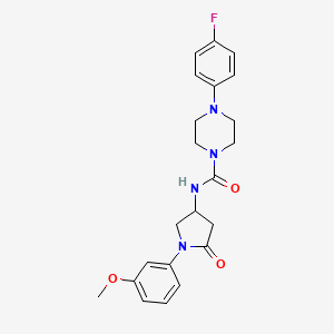 4-(4-fluorophenyl)-N-[1-(3-methoxyphenyl)-5-oxopyrrolidin-3-yl]piperazine-1-carboxamide