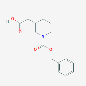2-(4-Methyl-1-phenylmethoxycarbonylpiperidin-3-yl)acetic acid