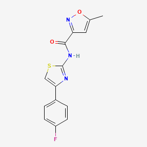 N-(4-(4-fluorophenyl)thiazol-2-yl)-5-methylisoxazole-3-carboxamide
