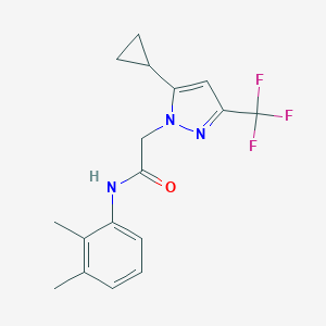 2-[5-cyclopropyl-3-(trifluoromethyl)-1H-pyrazol-1-yl]-N-(2,3-dimethylphenyl)acetamide