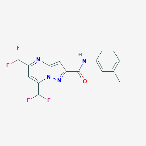 5,7-bis(difluoromethyl)-N-(3,4-dimethylphenyl)pyrazolo[1,5-a]pyrimidine-2-carboxamide