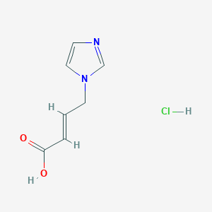 molecular formula C7H9ClN2O2 B2797896 4-(1H-Imidazol-1-yl)but-2-enoic acid hydrochloride CAS No. 2031285-16-0