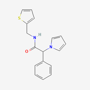molecular formula C17H16N2OS B2797901 2-phenyl-2-(1H-pyrrol-1-yl)-N-(thiophen-2-ylmethyl)acetamide CAS No. 1257547-38-8