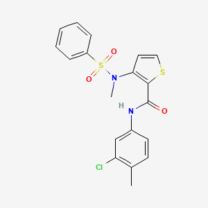 N-(3-chloro-4-methylphenyl)-3-[methyl(phenylsulfonyl)amino]thiophene-2-carboxamide