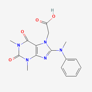 2-(1,3-dimethyl-8-(methyl(phenyl)amino)-2,6-dioxo-2,3-dihydro-1H-purin-7(6H)-yl)acetic acid