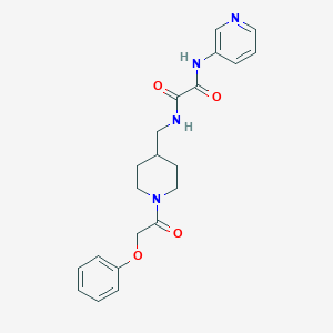 molecular formula C21H24N4O4 B2797911 N1-((1-(2-phenoxyacetyl)piperidin-4-yl)methyl)-N2-(pyridin-3-yl)oxalamide CAS No. 1235338-71-2
